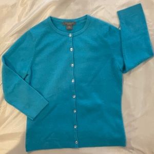 Ann Taylor Cashmere Cardigan Sweater with Jewel Buttons | 100% Cashmere